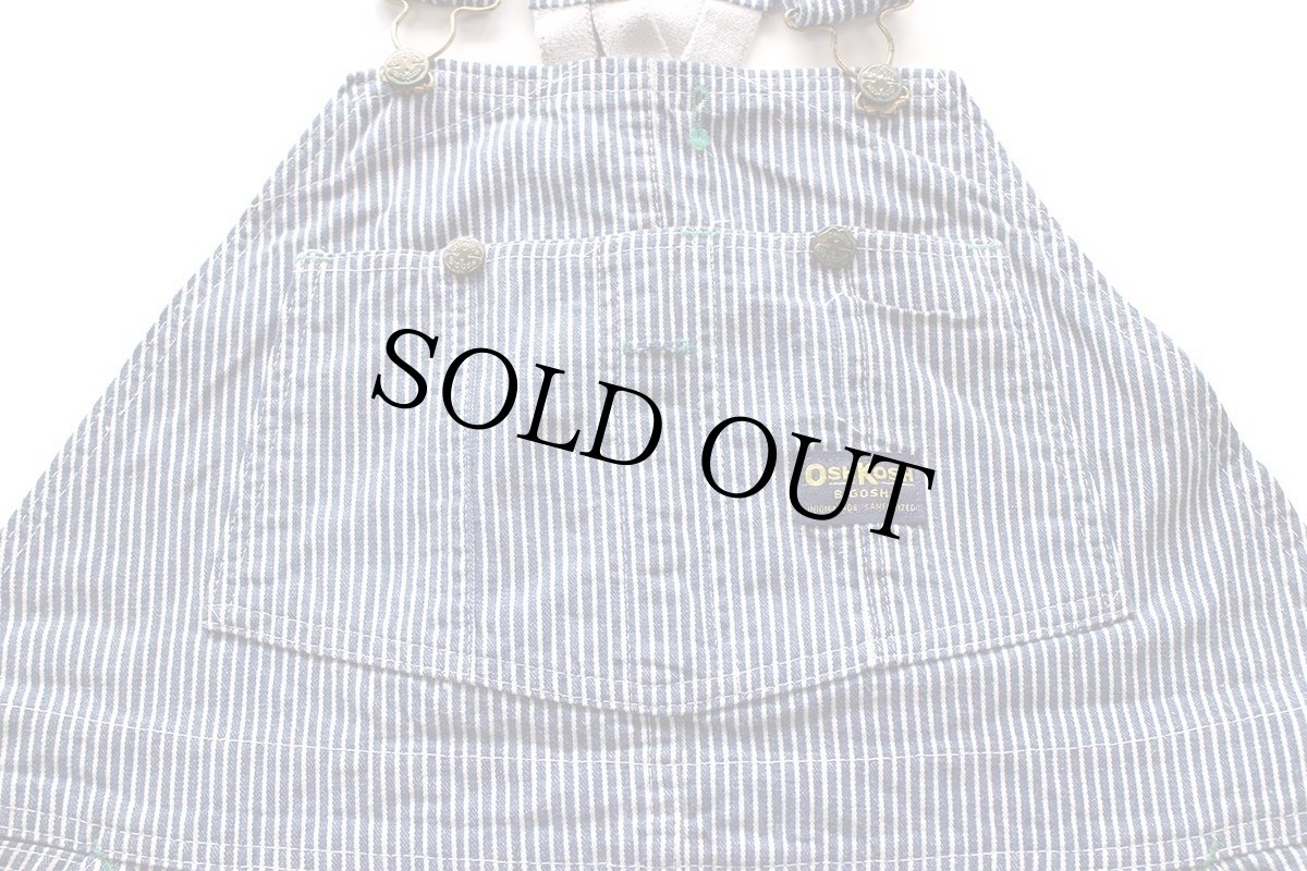 画像4: 70s USA製 OSHKOSH B'GOSH ローバック ヒッコリー ストライプ オーバーオール w42 (4)