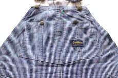 画像4: 70s USA製 OSHKOSH B'GOSH ローバック ヒッコリー ストライプ オーバーオール w42 (4)