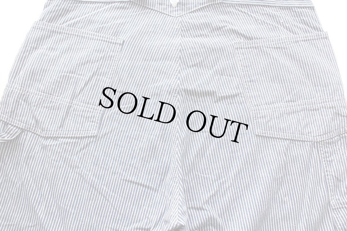 画像8: 70s USA製 OSHKOSH B'GOSH ローバック ヒッコリー ストライプ オーバーオール w42 (8)