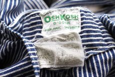 画像6: 60s USA製 OSHKOSH B'GOSH ローバック カットオフ ヒッコリー ストライプ オーバーオール w45 (6)