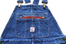 画像4: 90s USA製 POINTERポインター ローバック デニム オーバーオール w40 L34 (4)