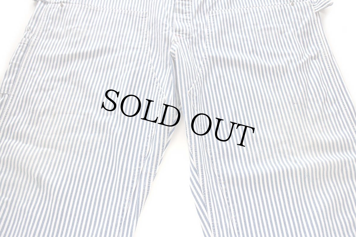 画像6: 90s USA製 JCPenney BIGMACビッグマック ダブルニー ヒッコリー ストライプ オーバーオール w44 (6)