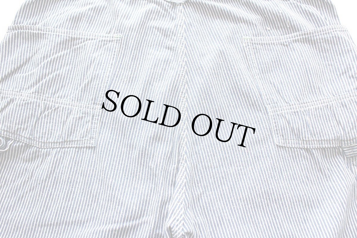 画像8: 60s USA製 OSHKOSH B'GOSH ローバック カットオフ ヒッコリー ストライプ オーバーオール w45 (8)