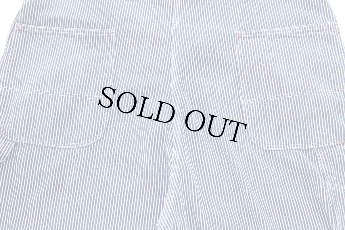 画像7: 90s USA製 Dickiesディッキーズ ヒッコリー ストライプ オーバーオール w44 (7)