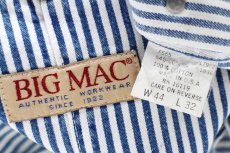 画像5: 90s USA製 JCPenney BIGMACビッグマック ダブルニー ヒッコリー ストライプ オーバーオール w44 (5)