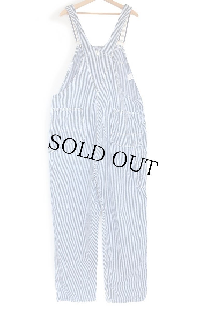 画像3: 80s USA製 KEY Imperial ヒッコリー ストライプ オーバーオール W46★特大 ビンテージ オールド ワーク ペインター パンツ ビッグサイズ (3)