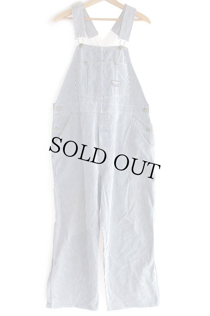 画像2: 70s USA製 OSHKOSH B'GOSH ローバック ヒッコリー ストライプ オーバーオール w42 (2)