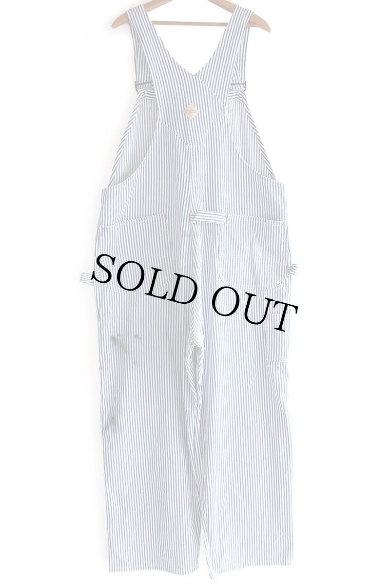 画像3: 90s USA製 JCPenney BIGMACビッグマック ダブルニー ヒッコリー ストライプ オーバーオール w44 (3)