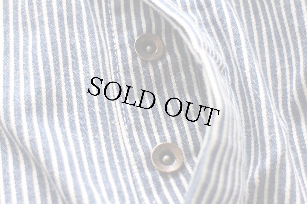 画像7: 60s USA製 OSHKOSH B'GOSH ローバック カットオフ ヒッコリー ストライプ オーバーオール w45 (7)