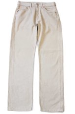 画像2: 90s 英国製 Levi'sリーバイス 501 後染め カラーデニムパンツ カーキ w32 L32★ユーロ (2)