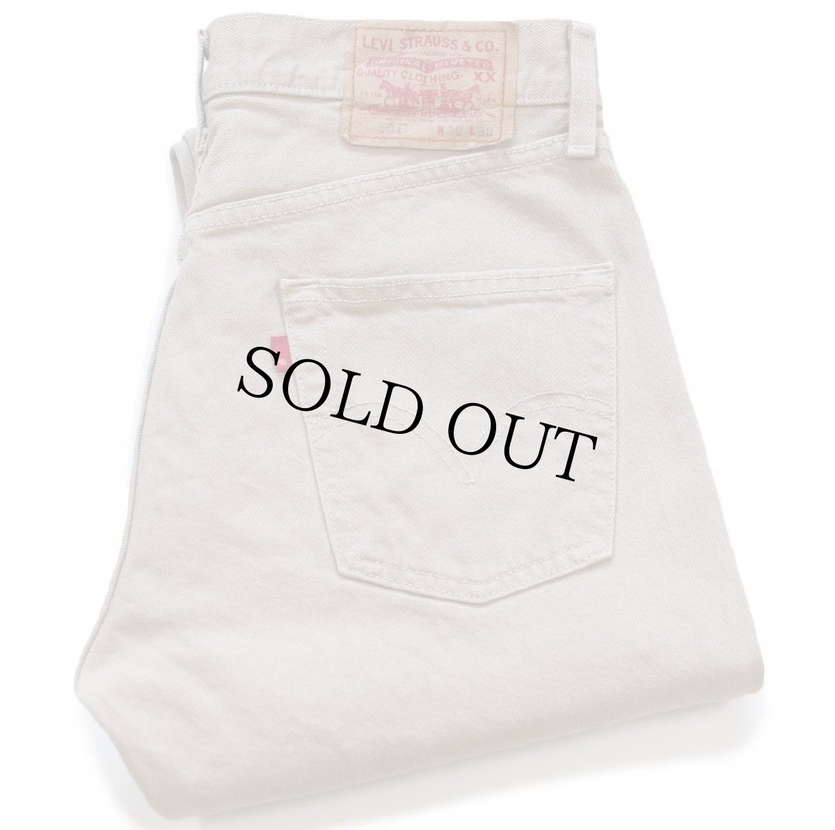 画像1: 00s メキシコ製 Levi'sリーバイス 501 後染め カラーデニムパンツ カーキ w30 L30 (1)
