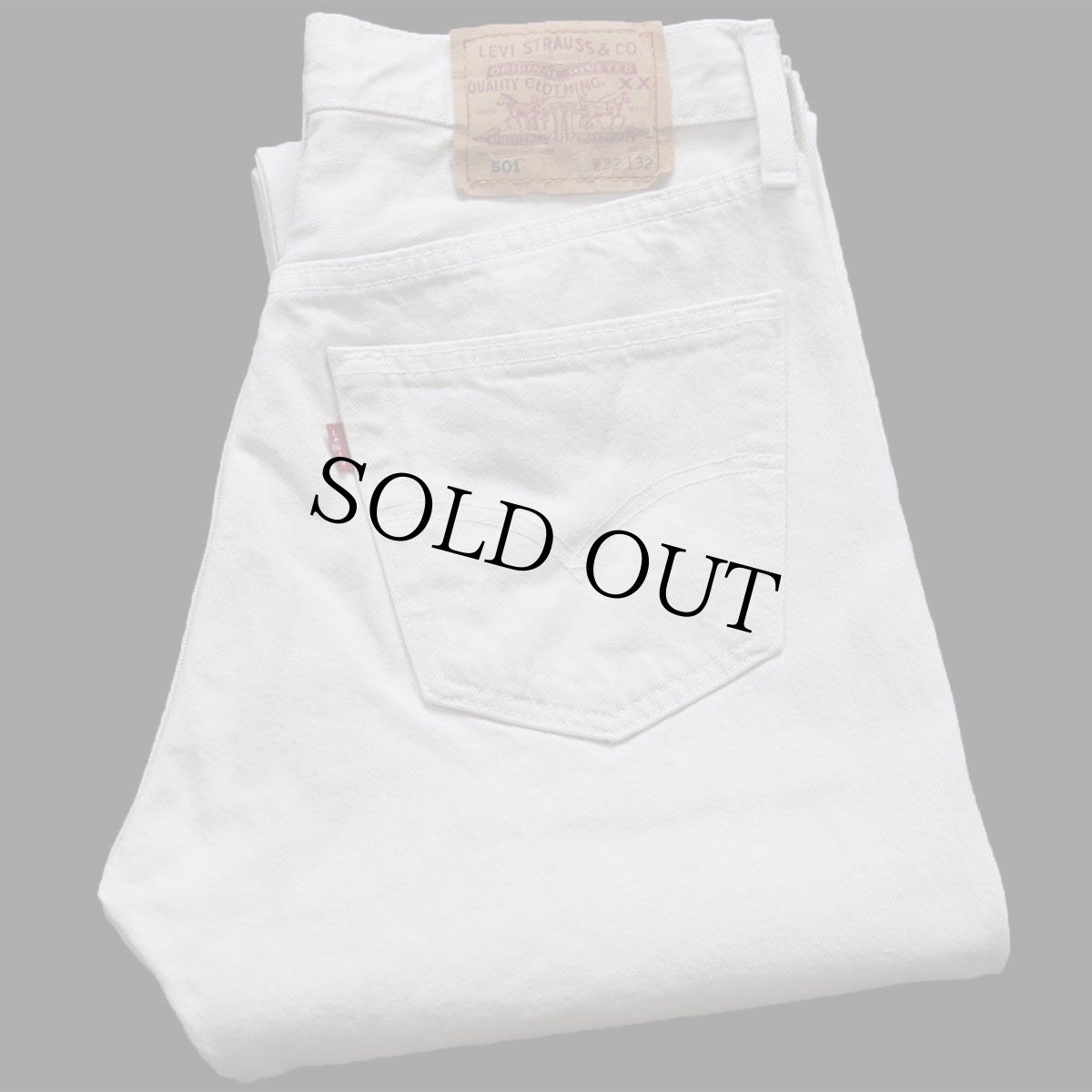 画像1: 00s 英国製 Levi'sリーバイス 501 先染め カラーデニムパンツ ベージュ W32 L32★ユーロ (1)