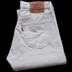 画像1: 00s 英国製 Levi'sリーバイス 501 先染め カラーデニムパンツ ベージュ w32 L32★ユーロ (1)