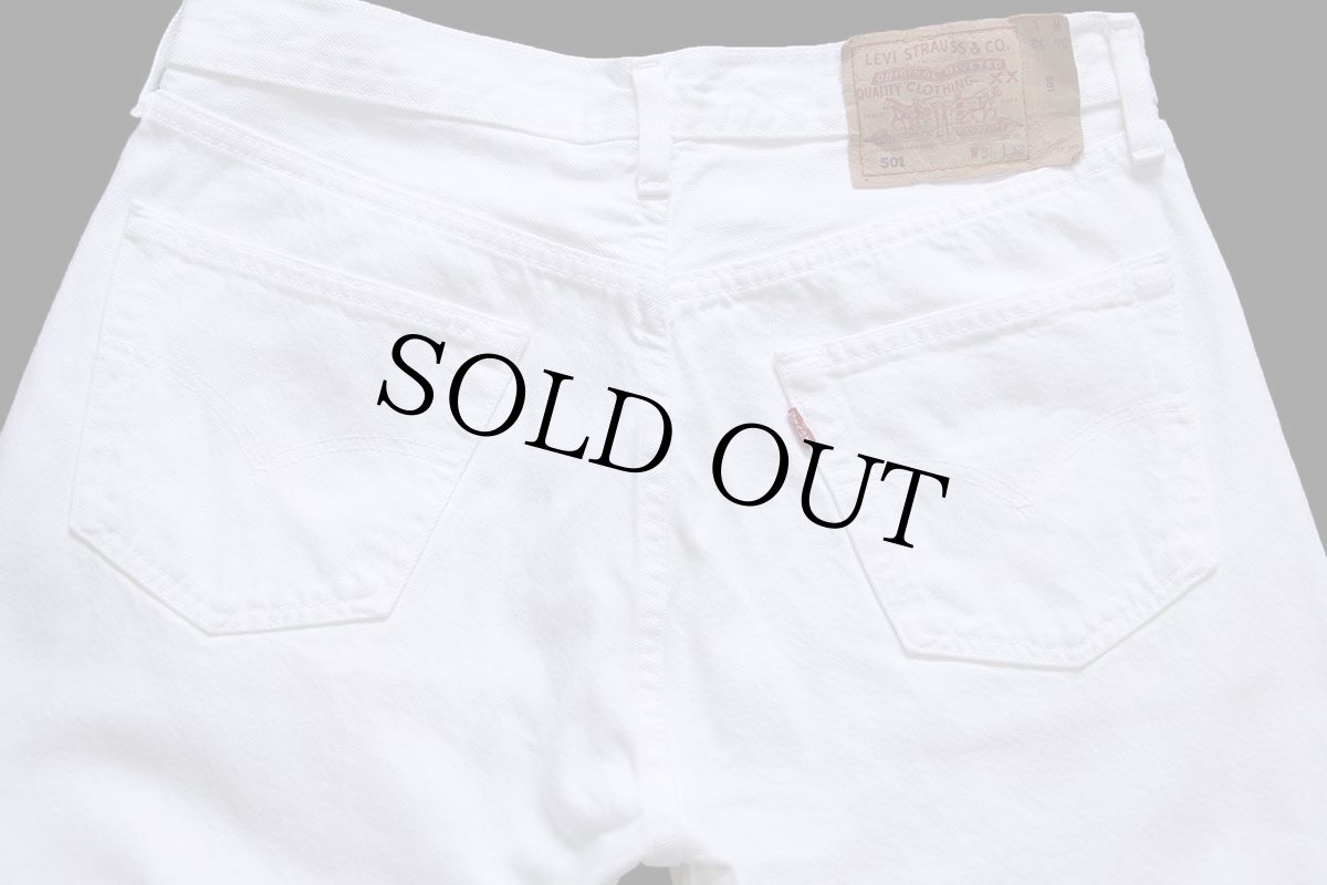 画像5: 90s 英国製 Levi'sリーバイス 501 ホワイト デニムパンツ W34 L32★ユーロ (5)