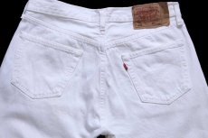 画像5: 90s 英国製 Levi'sリーバイス 501 ホワイト デニムパンツ w34 L32★ユーロ (5)