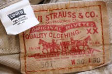 画像6: 00s メキシコ製 Levi'sリーバイス 501 後染め カラーデニムパンツ カーキ w30 L30 (6)