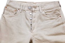 画像4: 90s 英国製 Levi'sリーバイス 501 後染め カラーデニムパンツ カーキ w32 L32★ユーロ (4)