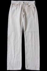 画像2: 00s 英国製 Levi'sリーバイス 501 先染め カラーデニムパンツ ベージュ w32 L32★ユーロ (2)