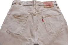 画像5: 00s メキシコ製 Levi'sリーバイス 501 後染め カラーデニムパンツ カーキ w30 L30 (5)