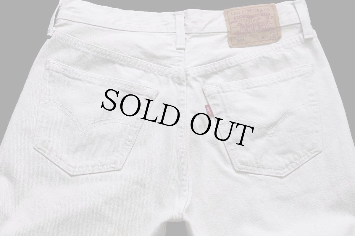 画像5: 00s 英国製 Levi'sリーバイス 501 先染め カラーデニムパンツ ベージュ W32 L32★ユーロ (5)
