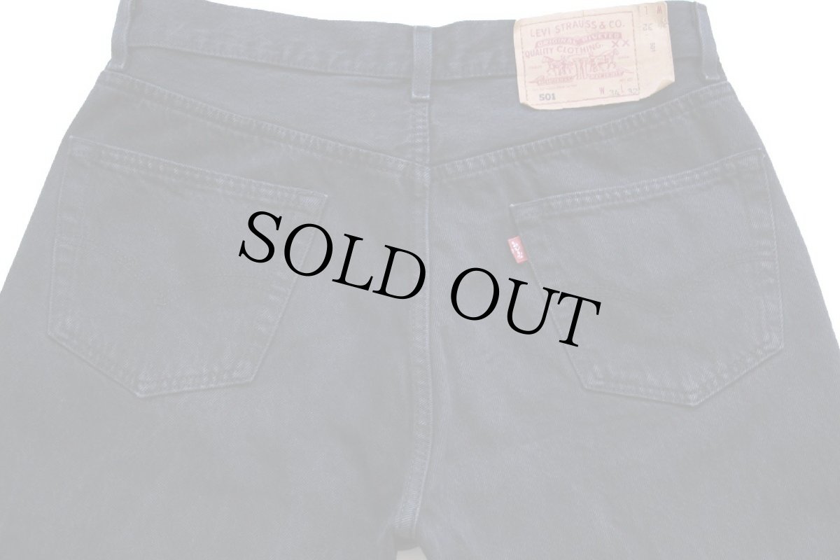 画像5: 00s ルーマニア製 Levi'sリーバイス 501 後染め ブラック デニムパンツ W34 L32★ユーロ (5)