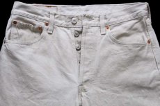 画像4: 00s 英国製 Levi'sリーバイス 501 先染め カラーデニムパンツ ベージュ w32 L32★ユーロ (4)