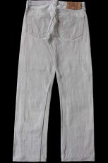画像3: 00s 英国製 Levi'sリーバイス 501 先染め カラーデニムパンツ カスタム ライトグレー w32★ユーロ (3)
