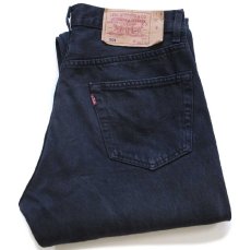画像1: 00s ルーマニア製 Levi'sリーバイス 501 後染め ブラック デニムパンツ w34 L32★ユーロ (1)