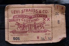 画像6: 00s ルーマニア製 Levi'sリーバイス 501 後染め ブラック デニムパンツ w34 L32★ユーロ (6)