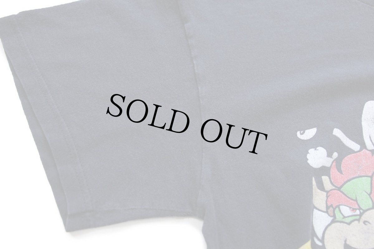 画像6: SUPER MARIO スーパーマリオ ルイージ クッパ ヨッシー ピノキオ クリボー ワリオ キャラクター コットンTシャツ 黒 フェード M (6)