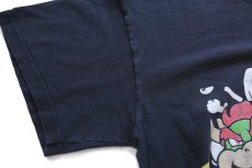 画像6: SUPER MARIO スーパーマリオ ルイージ クッパ ヨッシー ピノキオ クリボー ワリオ キャラクター コットンTシャツ 黒 フェード M (6)