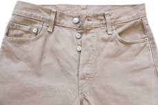 画像4: 00s メキシコ製 Levi'sリーバイス 501 後染め カラーデニムパンツ カーキ w30 L30 (4)