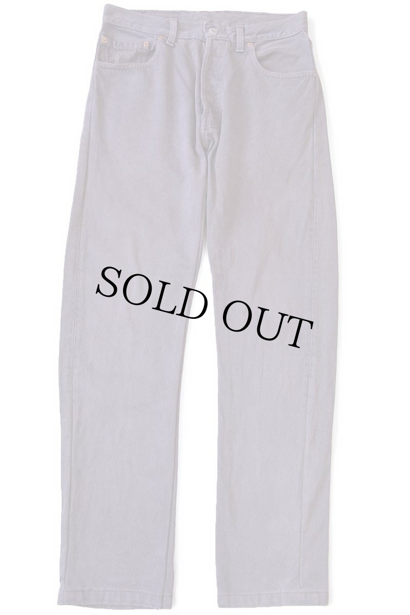 画像2: 90s USA製 Levi'sリーバイス 501 後染め カラーデニムパンツ カスタム 薄紫 W30 (2)