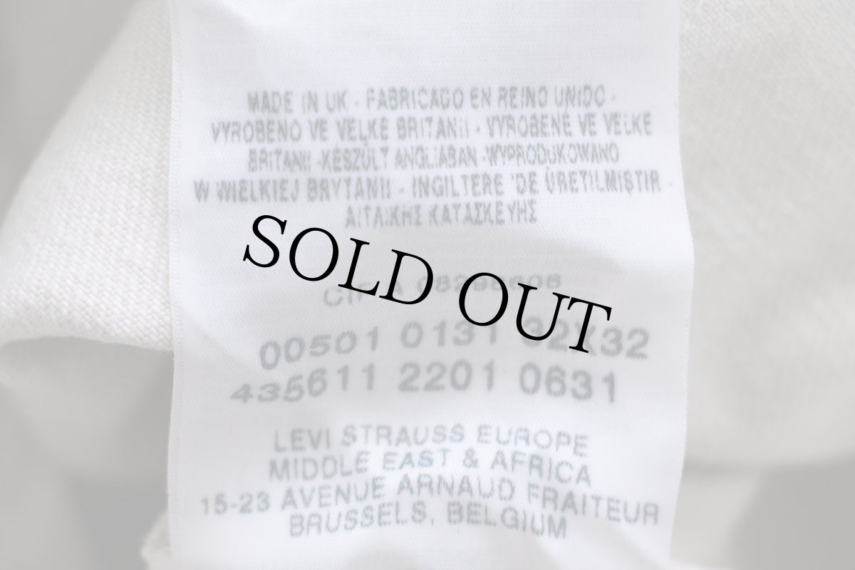 画像7: 00s 英国製 Levi'sリーバイス 501 先染め カラーデニムパンツ ベージュ W32 L32★ユーロ (7)