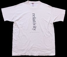 画像2: 90s USA製 relativity 両面プリント コットンTシャツ 生成り XL (2)