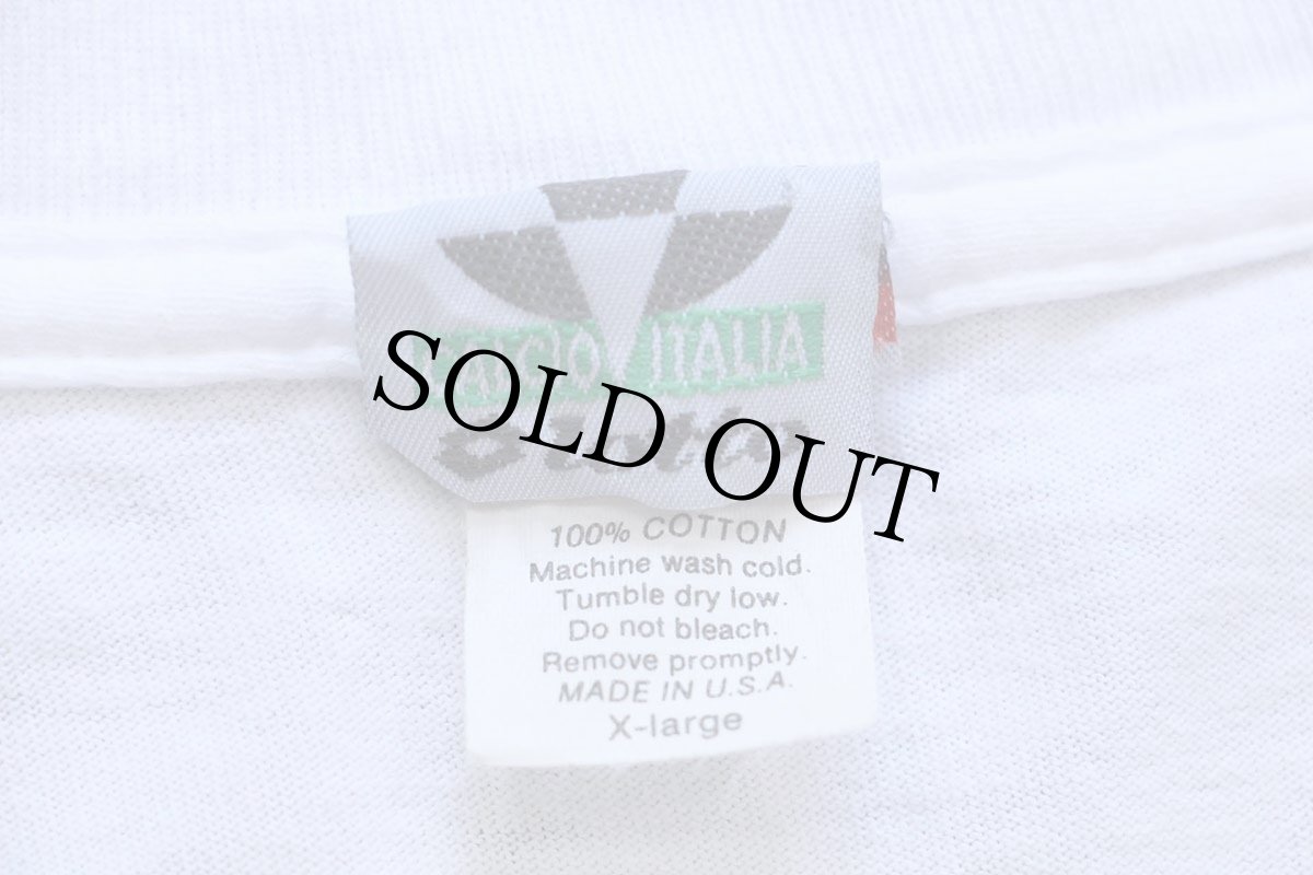 画像4: 90s USA製 Lottoロット Italian Sports Design ロゴ コットンTシャツ 白 XL (4)