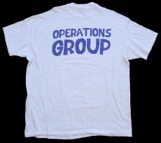 画像3: 90s USA製 Hanes OPERATIONS GROUP WOODSTOCKウッドストック パロディ 両面プリント コットンTシャツ 白 XL (3)