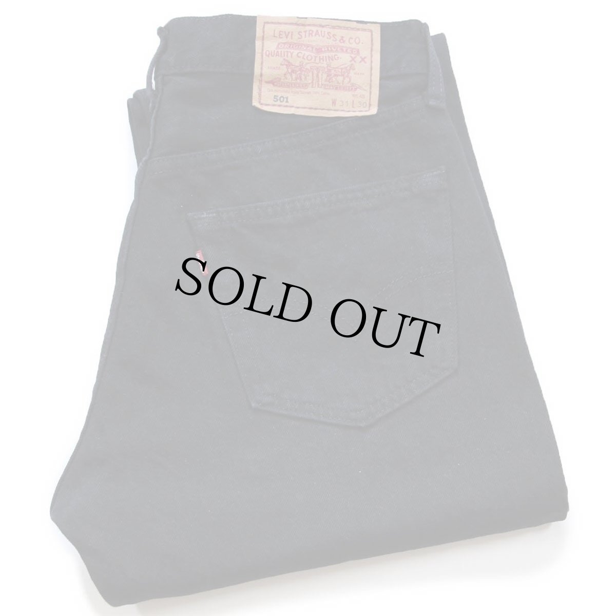 画像1: 90s 英国製 Levi'sリーバイス 501 後染め ブラック デニムパンツ W31 L30★ユーロ (1)