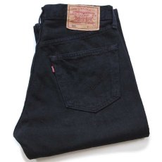 画像1: 90s 英国製 Levi'sリーバイス 501 後染め ブラック デニムパンツ w31 L30★ユーロ (1)