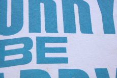 画像4: 90s USA製 DON'T WORRY BE HAPPY メッセージ コットンTシャツ 白 M (4)