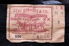 画像6: 90s 英国製 Levi'sリーバイス 501 後染め ブラック デニムパンツ w34 L30★ユーロ (6)