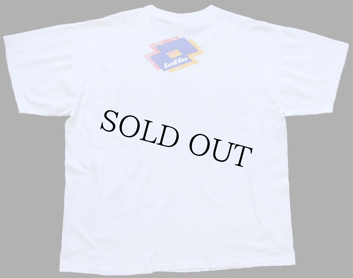 画像3: 90s USA製 Lottoロット Italian Sports Design ロゴ コットンTシャツ 白 XL (3)