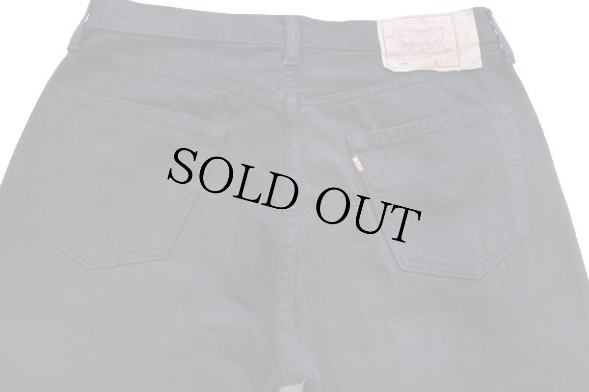 画像5: 90s 英国製 Levi'sリーバイス 501 後染め ブラック デニムパンツ W34 L30★ユーロ (5)