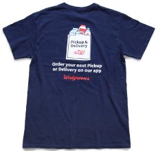 画像3: Ask me about Pickup & Delivery Walgreens 両面プリント コットンTシャツ 紺 M (3)