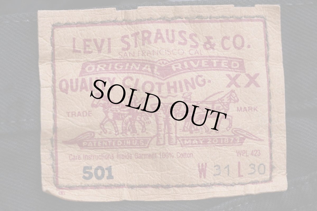 画像6: 90s 英国製 Levi'sリーバイス 501 後染め ブラック デニムパンツ W31 L30★ユーロ (6)