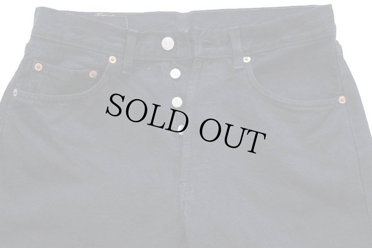 画像4: 90s 英国製 Levi'sリーバイス 501 後染め ブラック デニムパンツ W31 L30★ユーロ (4)