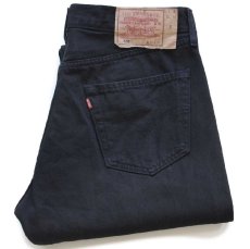 画像1: 90s 英国製 Levi'sリーバイス 501 後染め ブラック デニムパンツ w34 L30★ユーロ (1)