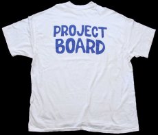 画像3: 90s USA製 Hanes PROJECT BOARD バード ライトニング 両面プリント コットンTシャツ 生成り XXL★特大 (3)