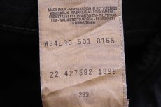 画像7: 90s 英国製 Levi'sリーバイス 501 後染め ブラック デニムパンツ w34 L30★ユーロ (7)