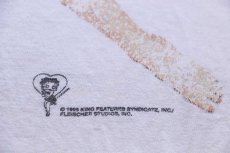画像5: 90s BETTY BOOP ベティ ブープ コットンTシャツ ボロ 白 (5)